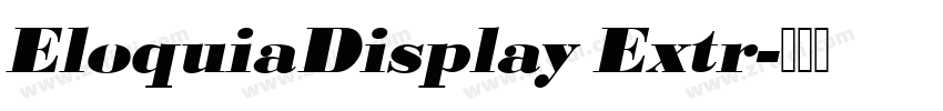 EloquiaDisplay Extr字体转换